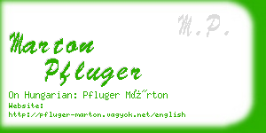 marton pfluger business card